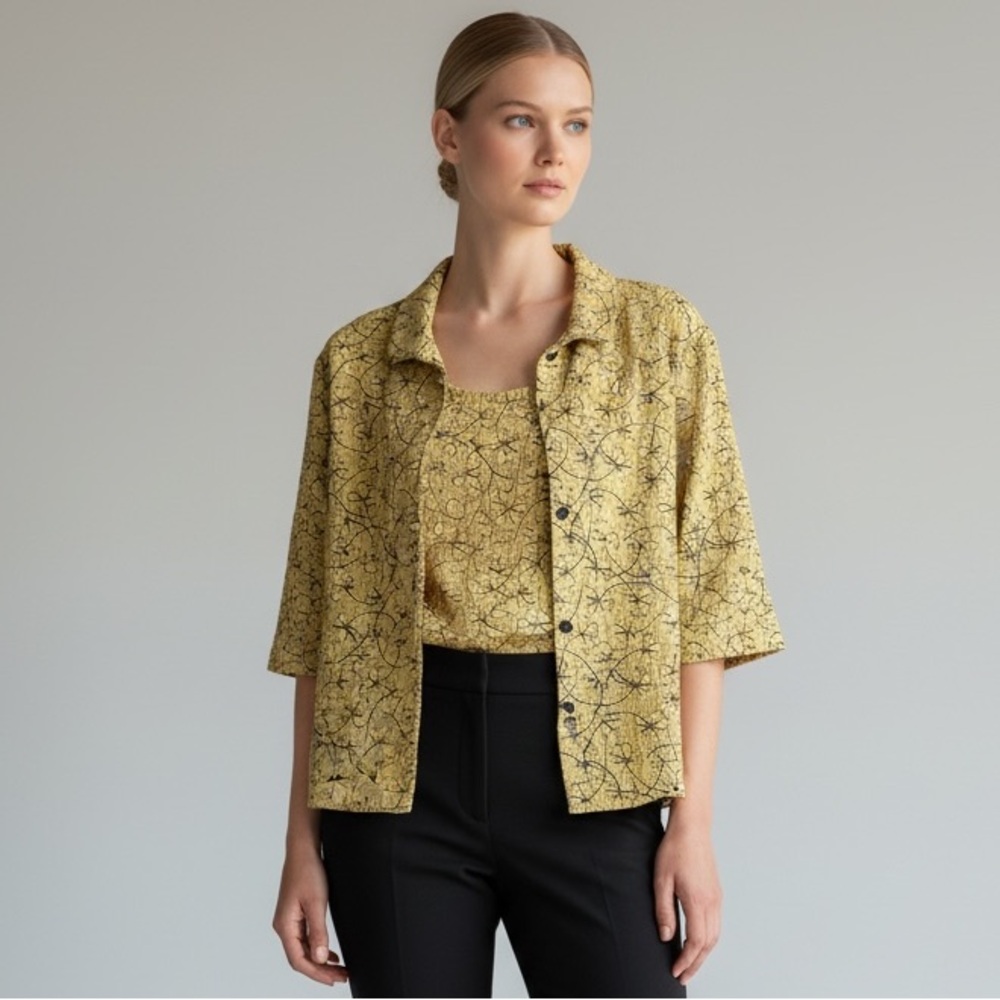 Andria Lieu jacket and matching Y2K tank top